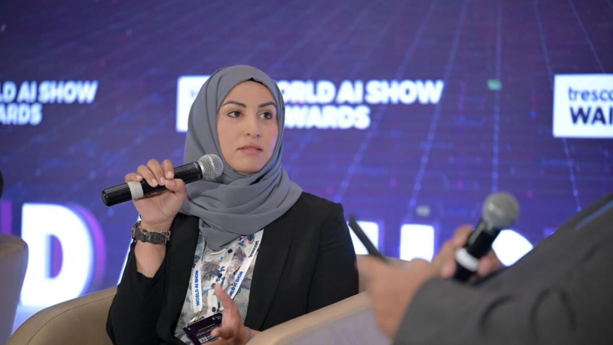 Seham El-Behissy, a former general manager at Renault's Connected Cars division, at the World AI Show that was recently held in Dubai. — Supplied photo