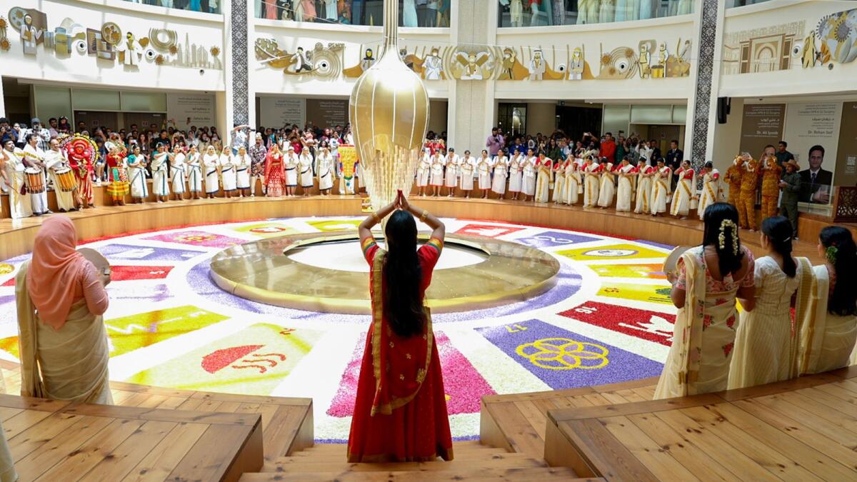 Cultural performances as part of the Onam celebrations.