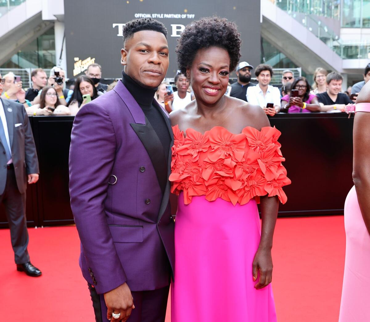 John Boyega and Viola Davis attend The Woman King Premiere during the 2022 Toronto International Film Festival (Photo: AFP)