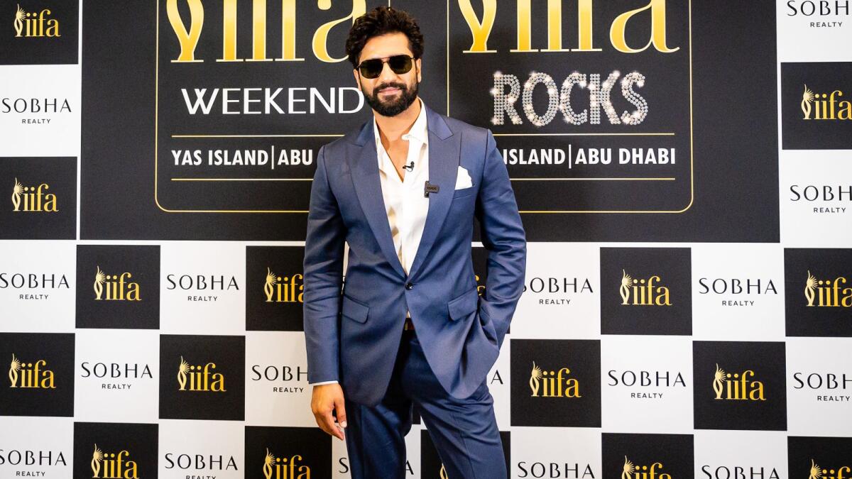 Indian Actor Vicky Kushal at photographed during a media interaction ahead of IIFA in Dubai on Friday, Photo by Neeraj Murali.