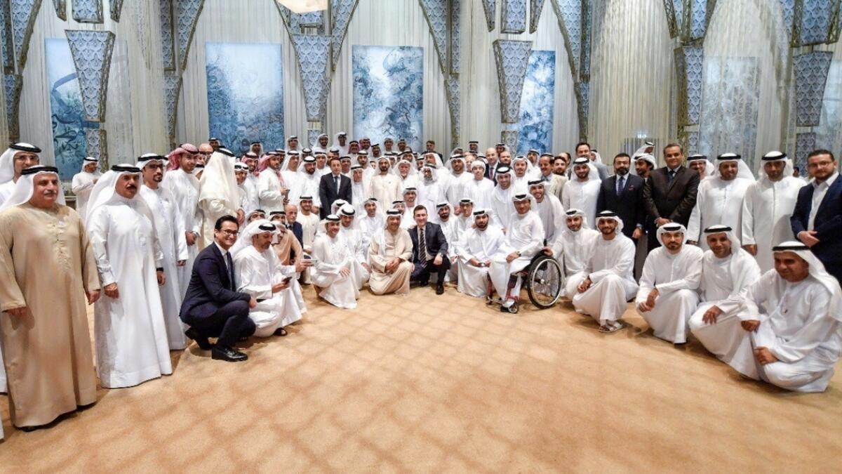 Sheikh Mohammed receives leaders of media
