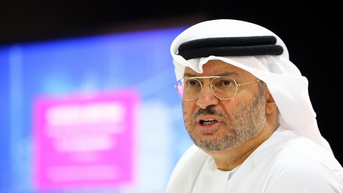 UAE Minister of State for Foreign Affairs Anwar Gargash.- Photo by Shihab/Khaleej Times 