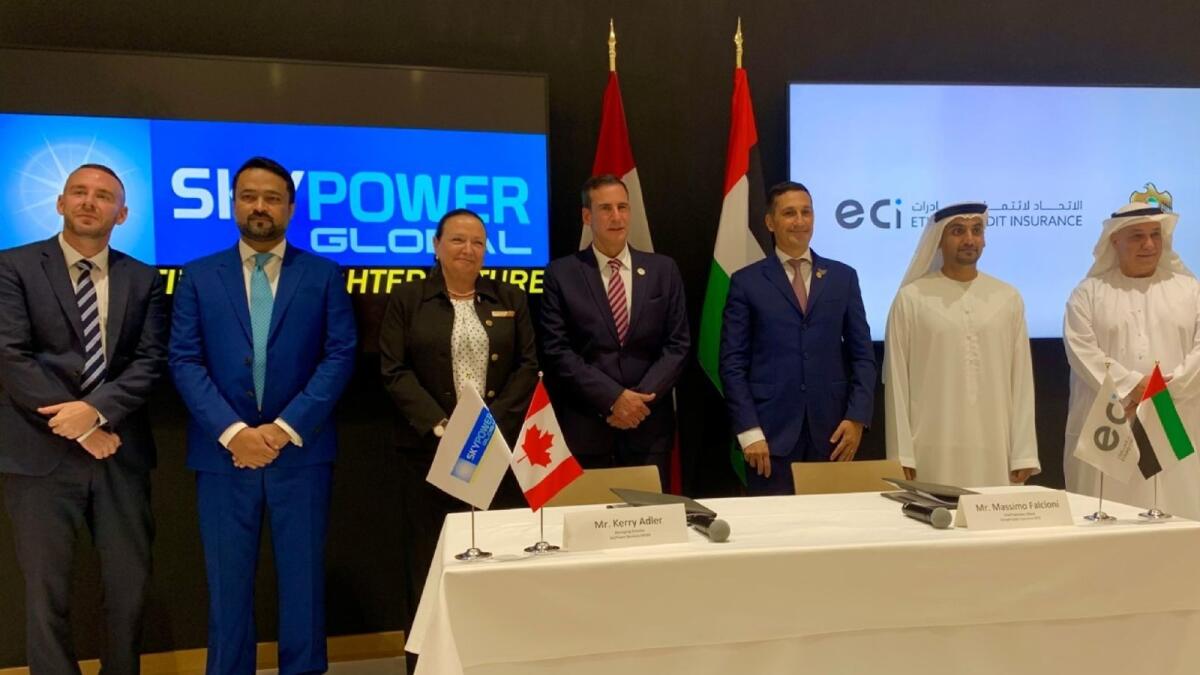 Officials at the signing of the partnership at Expo 2020 Dubai