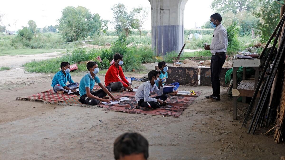 Satyendra Pal, open air classroom