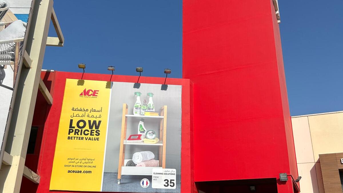 The ACE store at Dubai Festival City. - Supplied photo