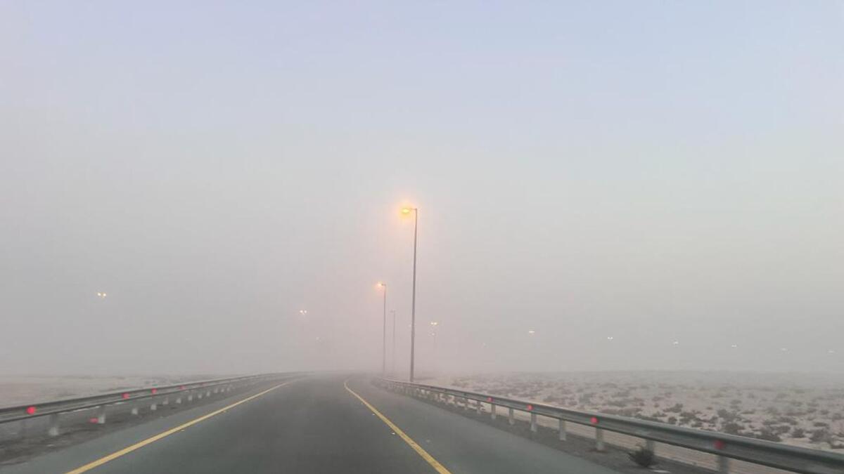 This photo was taken from E311, Abu Dhabi-Dubai road, this morning.