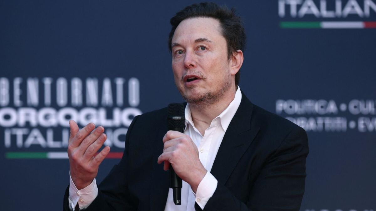 Elon Musk attends political festival Atreju organised by Italian Prime Minister Giorgia Meloni's Brothers of Italy in Rome. — Reuters