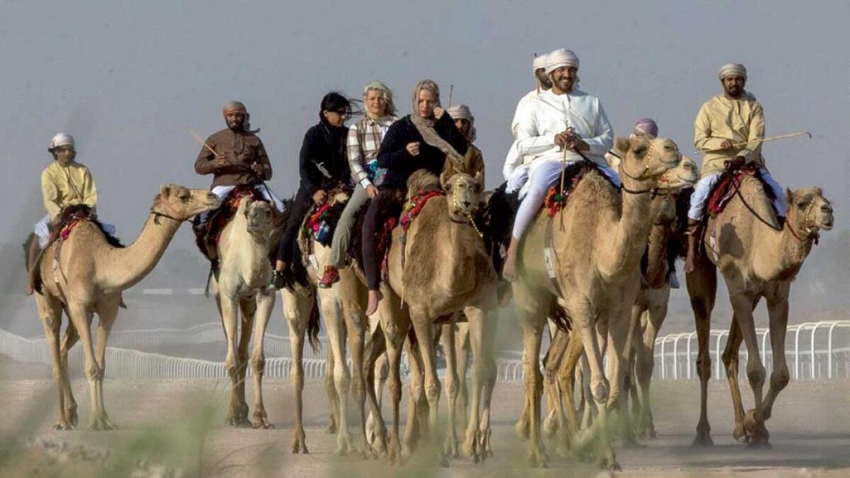 A group of riders comprising Emiratis and expats traversed the desert path tread by the ancestors.