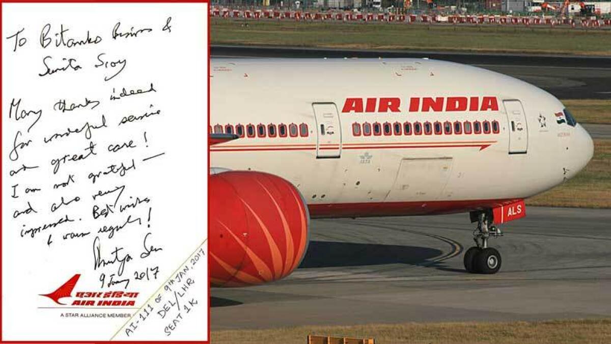 Air India gets defensive, flags appreciation note from Amartya Sen
