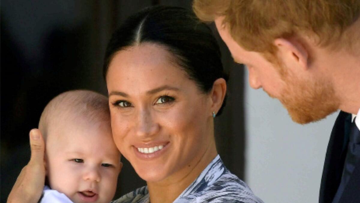 Prince Harry and wife Meghan with their child Archie. — Reuters file