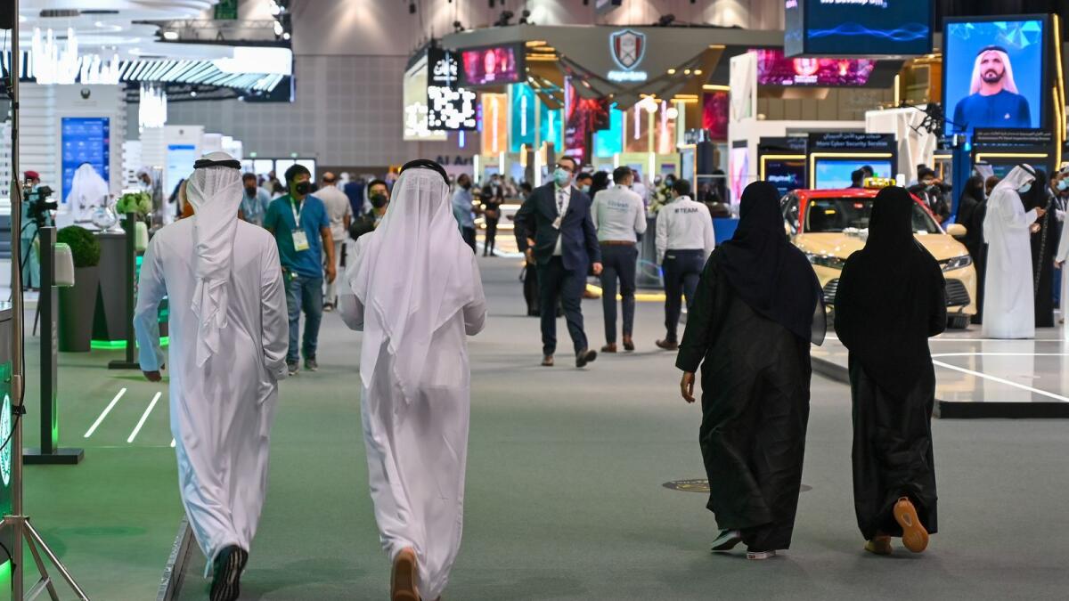 Visitors at Gitex Technology Week at the Dubai World Trade Centre - Photo by M. Sajjad