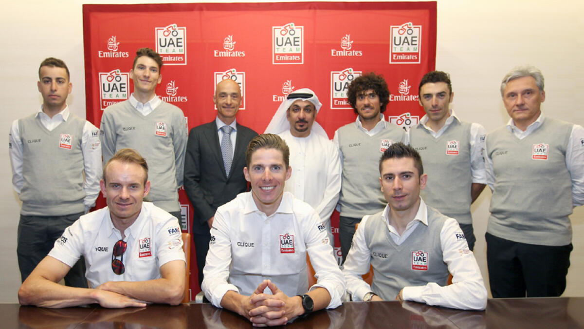 UAE Team Emirates visit Emirates Group HQ