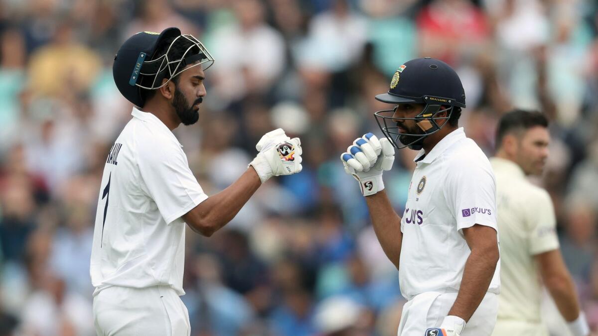 Openers Rohit Sharma and KL Rahul give India a steady start during the 3rd day of the fourth Test against England. — ANI