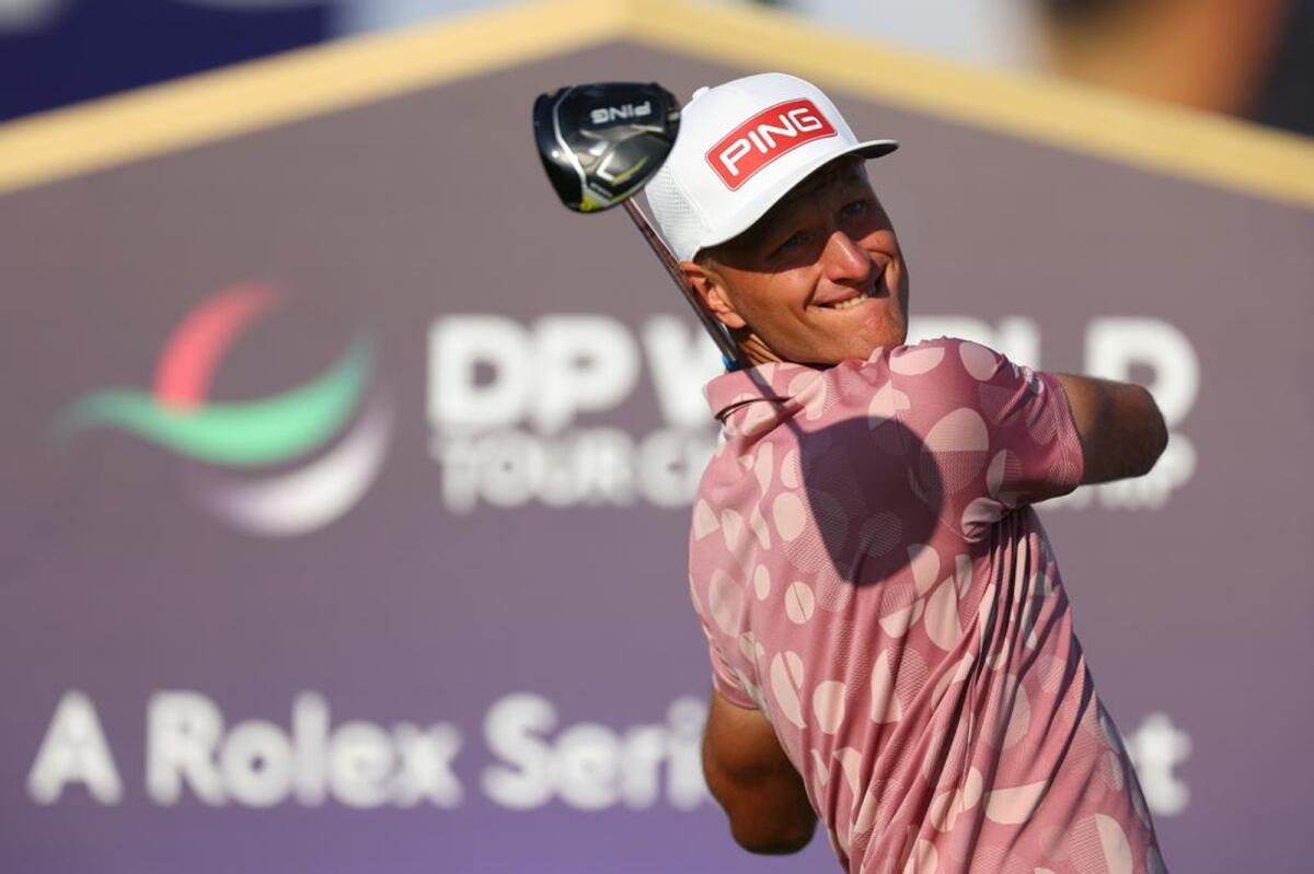Adrian Meronk in action on day two of the DP World Tour Championship. - Supplied photo