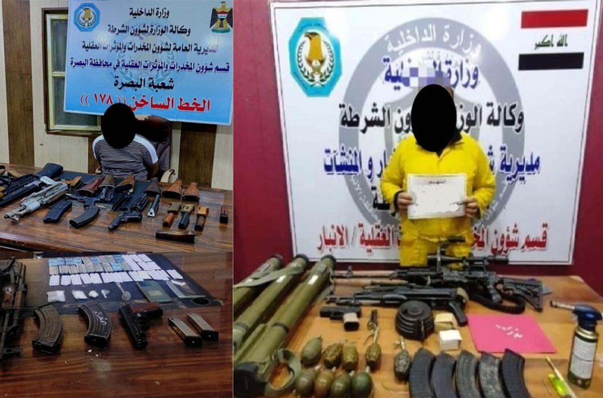 Weapons seized in Iraq.