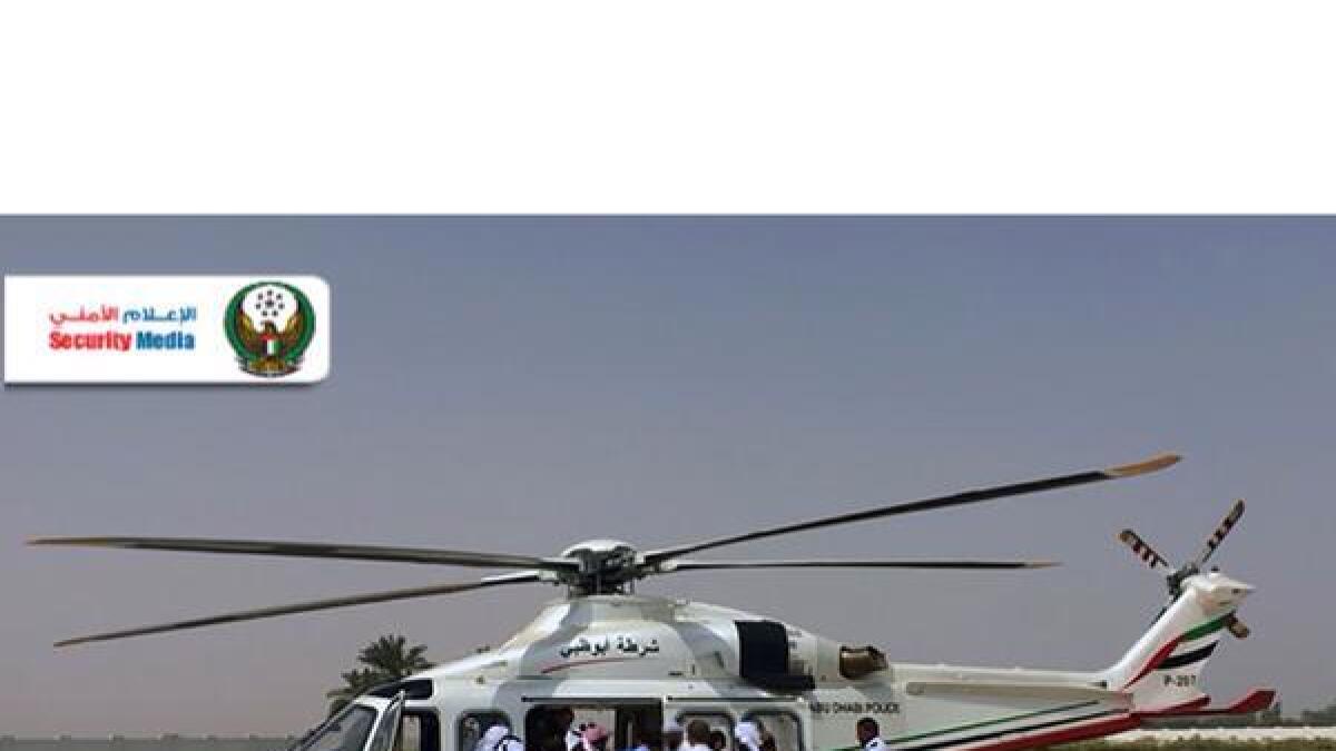 Abu Dhabi Police airlift 8 injured to hospital