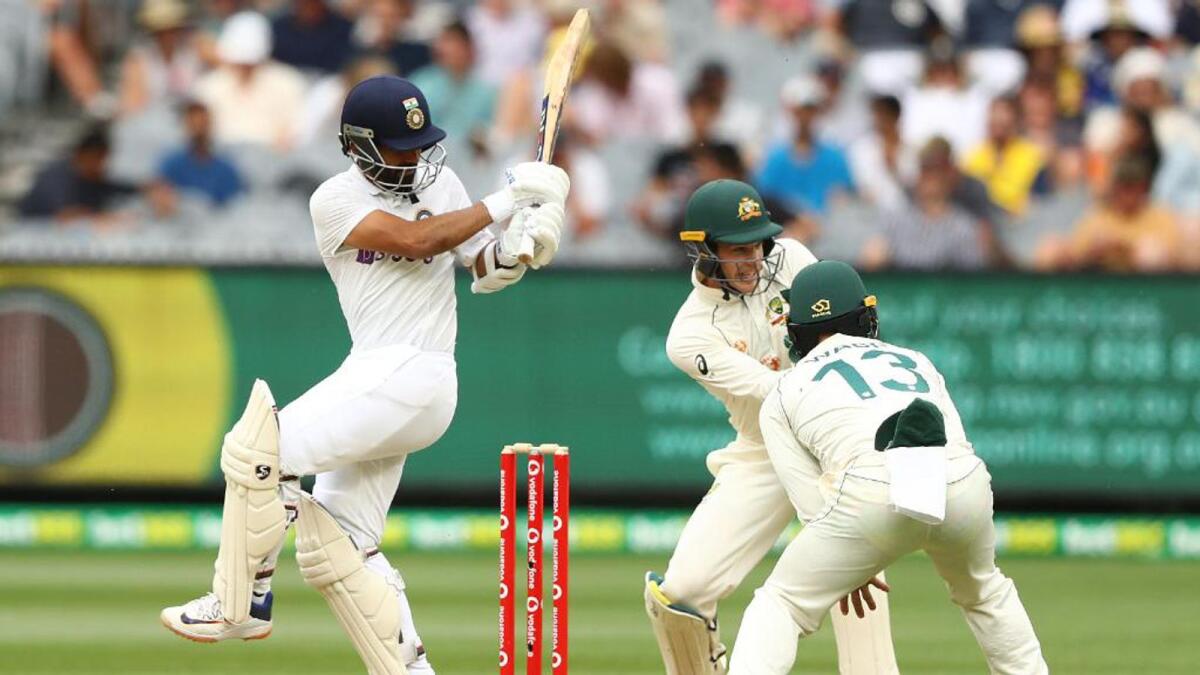 India's Ajinkya Rahane plays a shot during the second Test match against Australia. — ANI
