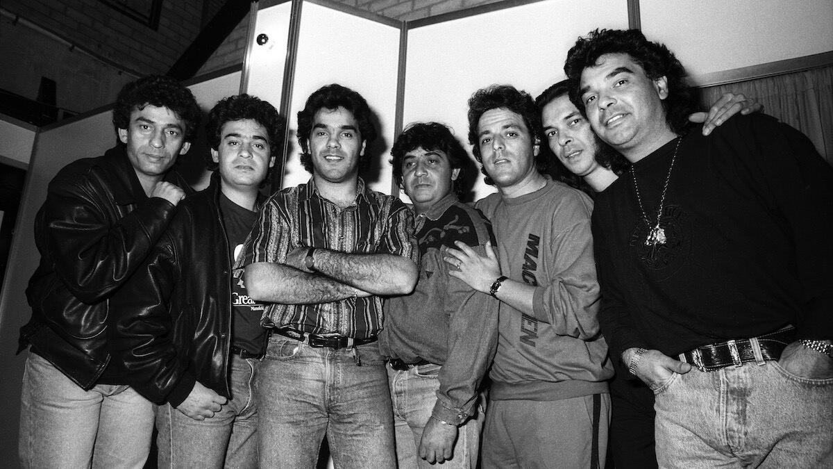 The Gipsy Kings after a performance in 1990