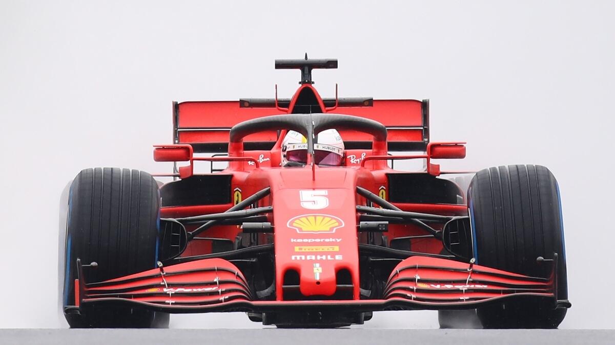 Ferrari's Sebastian Vettel during the second practice session. (AFP)