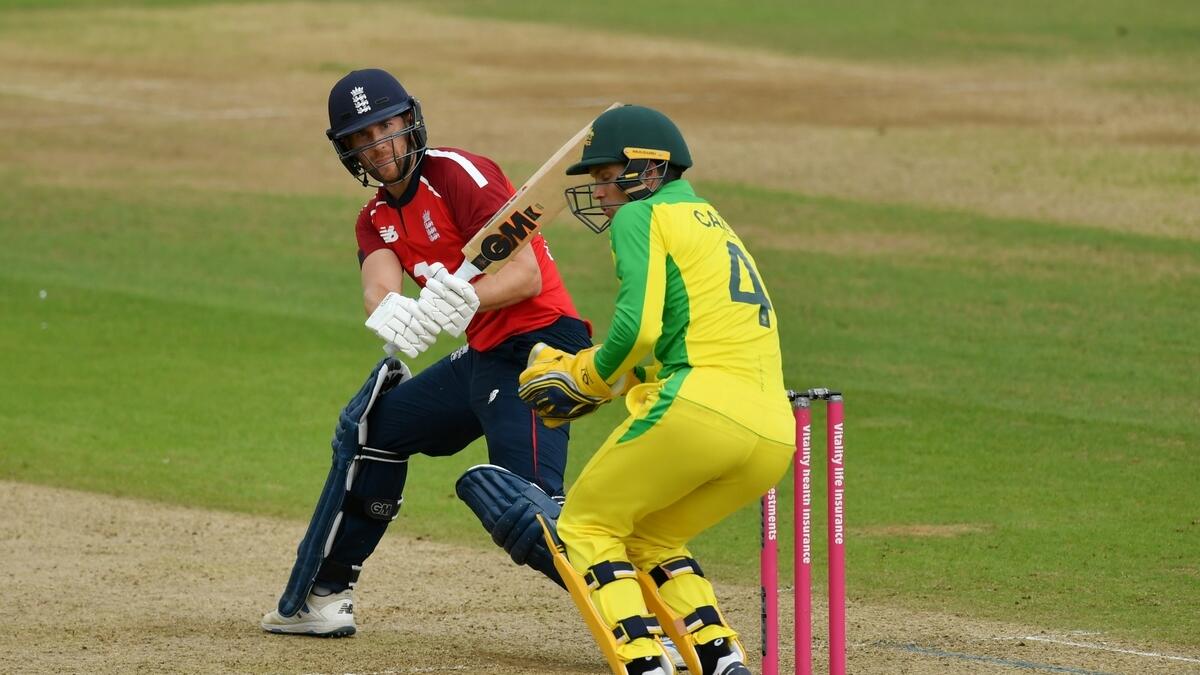 England's Dawid Malan in action  against Australia