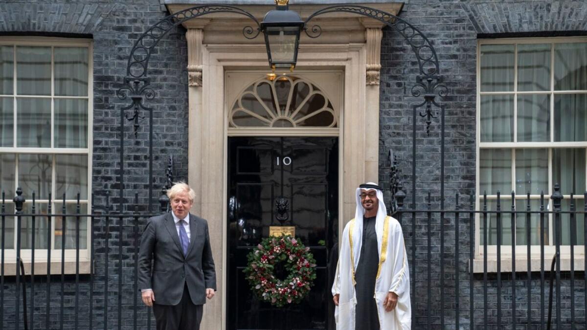 Sheikh Mohamed and Johnson discussed the prospects of promoting economic and trade relations between the two countries as well as their cooperation as part of the global fight against Covid-19.