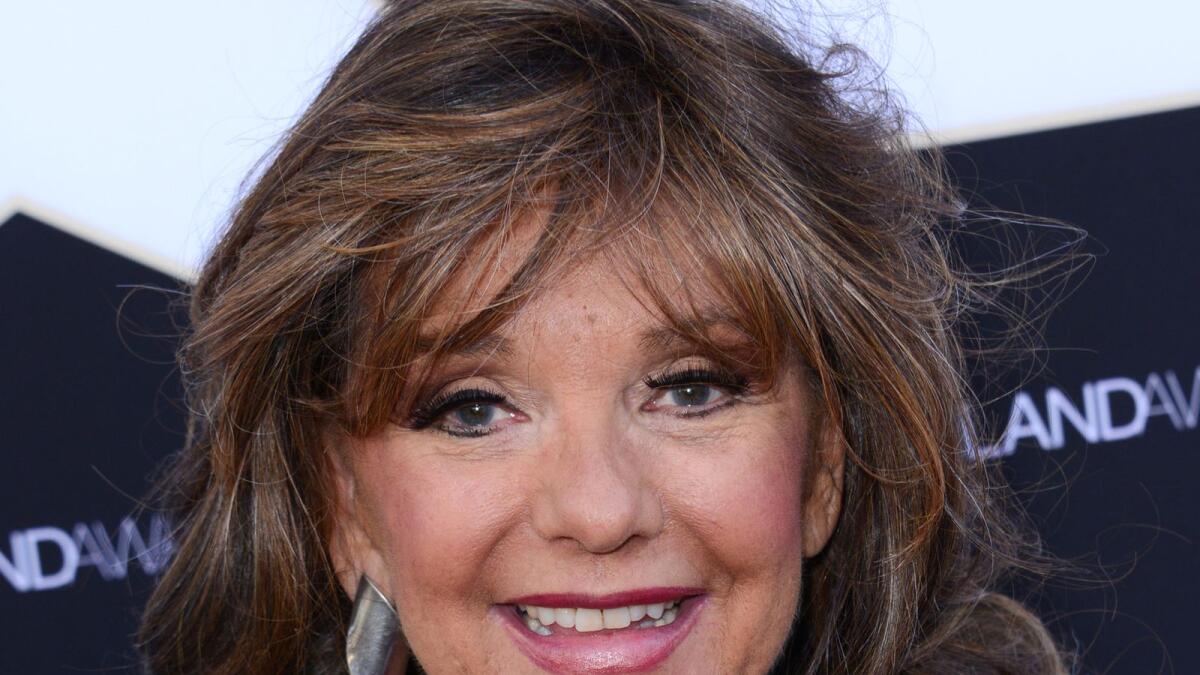 US actress Dawn Wells poses at the 2015 TV Land Awards at the Saban Theatre in Los Angeles on April 11, 2015.