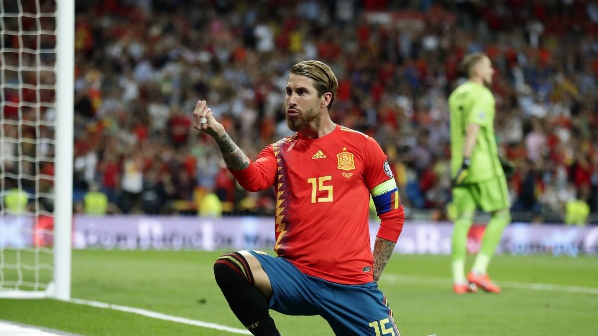 KILLING TIME: Sergio Ramos posted a video on Instagram showing him sprinting on a treadmill.