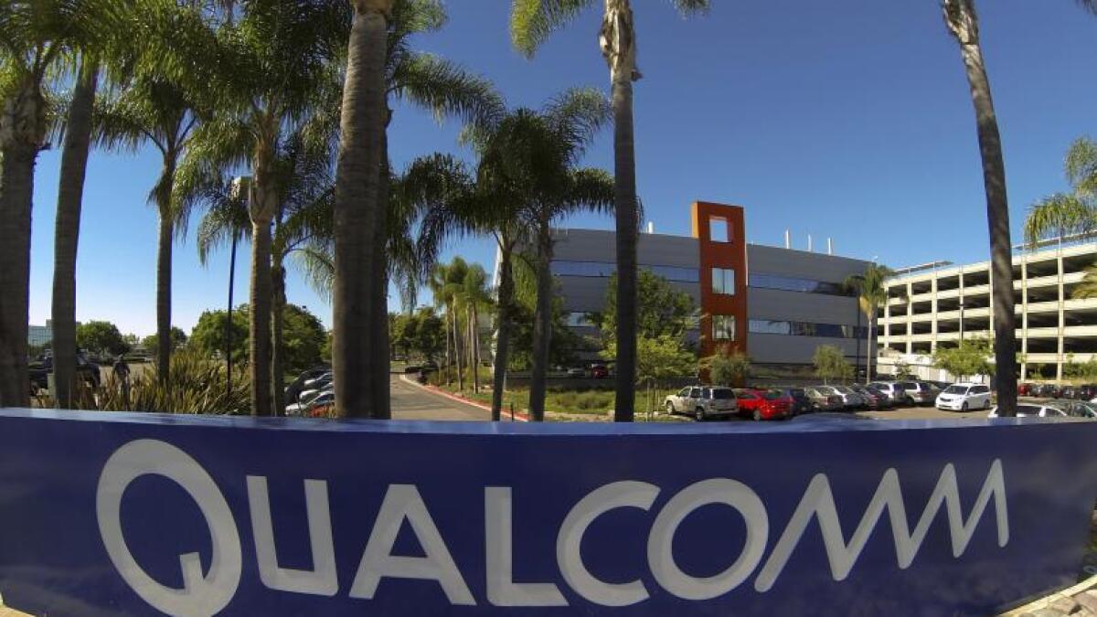 The headquarters of Qualcomm in San Diego, California. The company says it has been aware of the 'QuadRooter' issue since February.