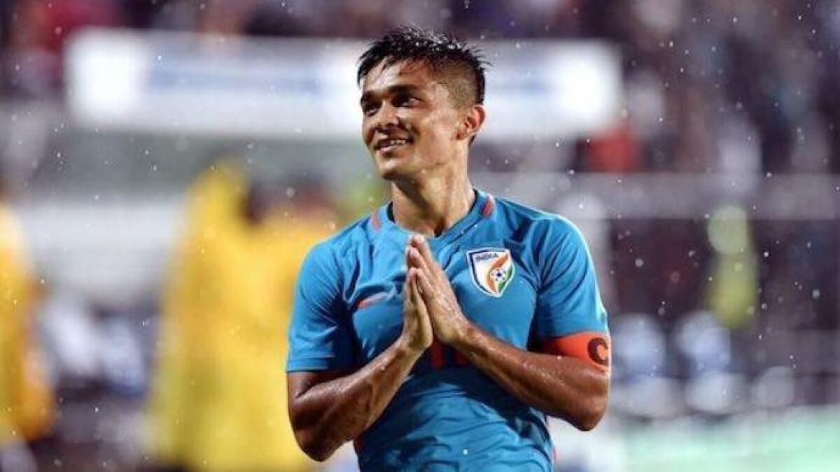 Indian skipper Sunil Chhetri is the country's all-time top scorer and the second-highest in the list of active international scorers in world football. - PTI file