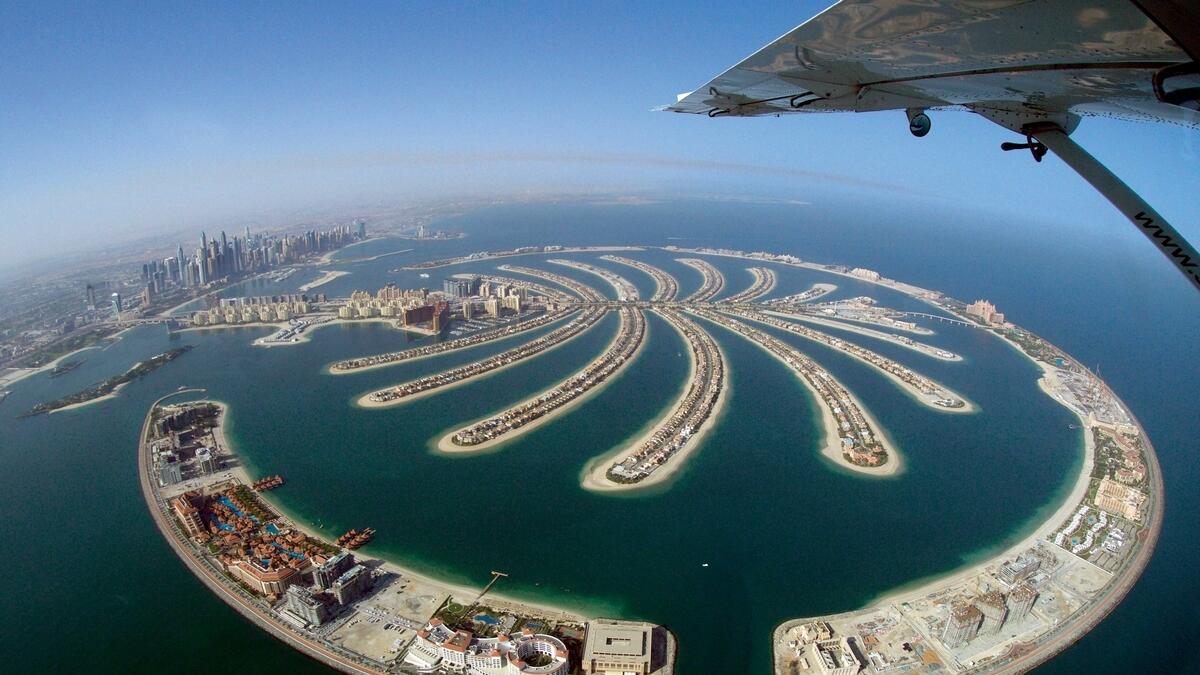 WING IT: You don’t everyday get to see Palm Jumeirah from the top. With views this stunning, you’ll be going Live on Facebook in no time.
