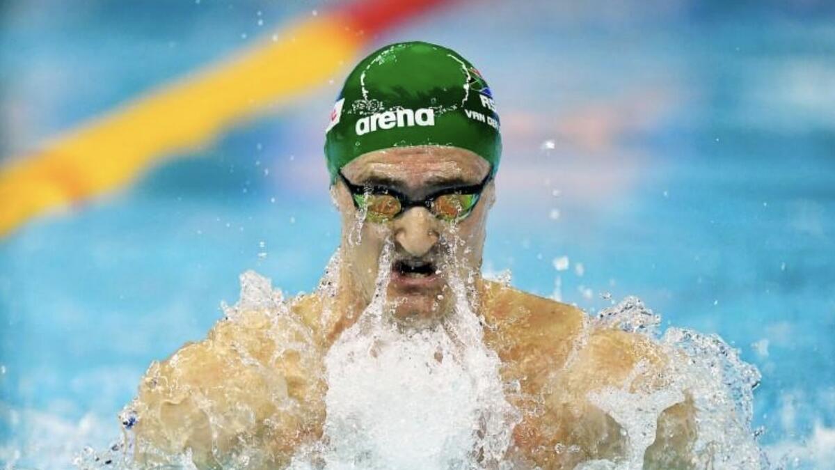 Olympic champion swimmer Cameron van der Burgh