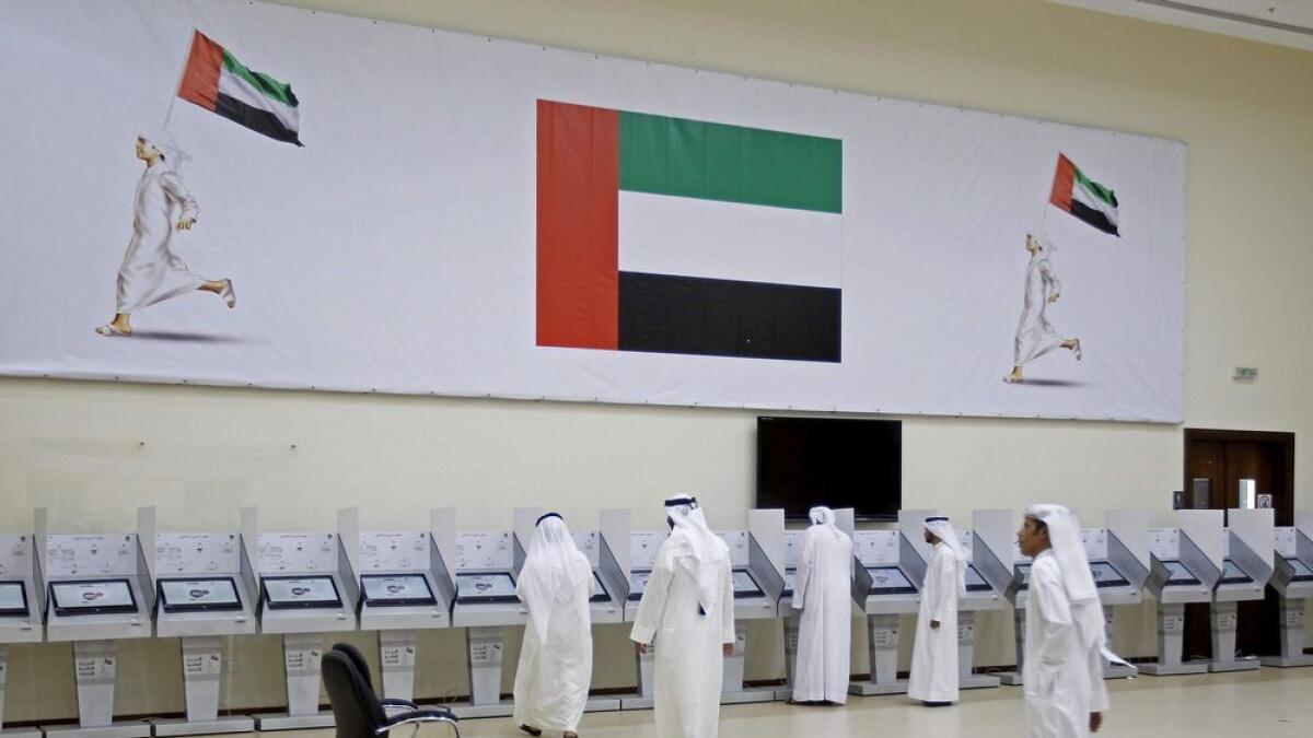 Emiratis cast their votes at during the last FNC elections. — File photo