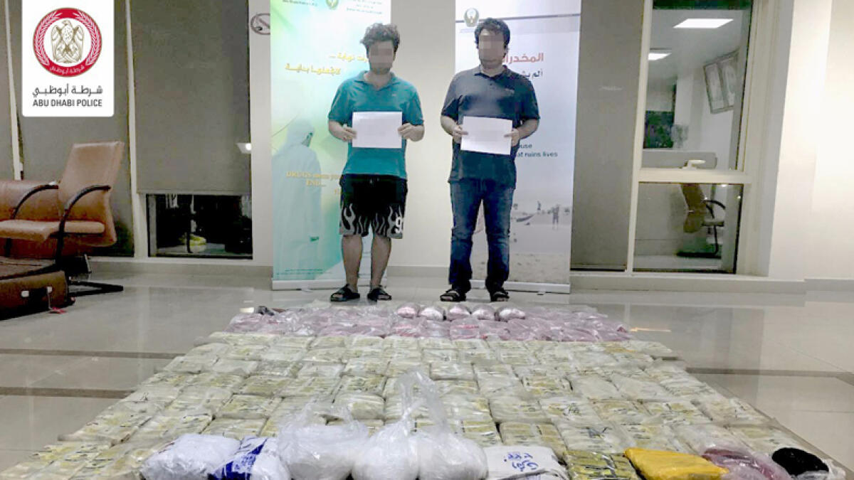 Abu Dhabi Police arrests Asian duo carrying 172kg of drugs