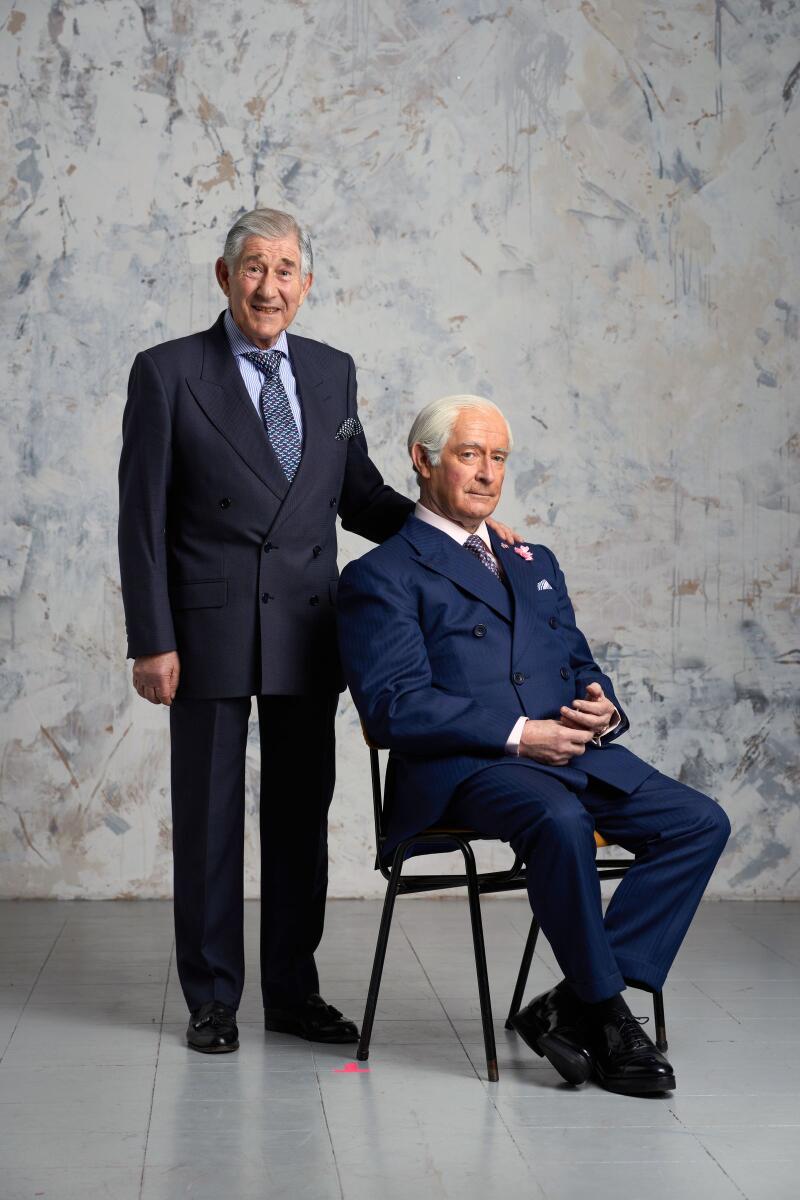 Ian Lieber, left, and Charles Haslett in London . Both impersonate King Charles III and have seen increased interest in their services. (Hayley Benoit/The New York Times)