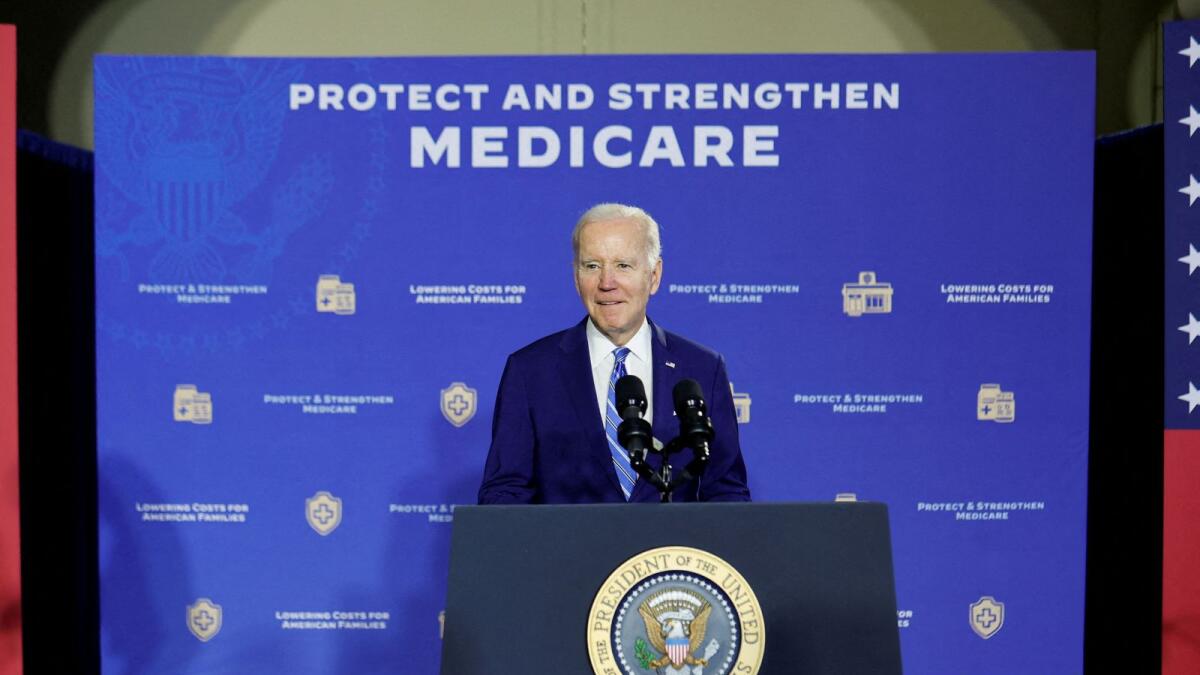 President Joe Biden speaks on Social Security and Medicare at the University of Tampa in Tampa, Florida. — Reuters file