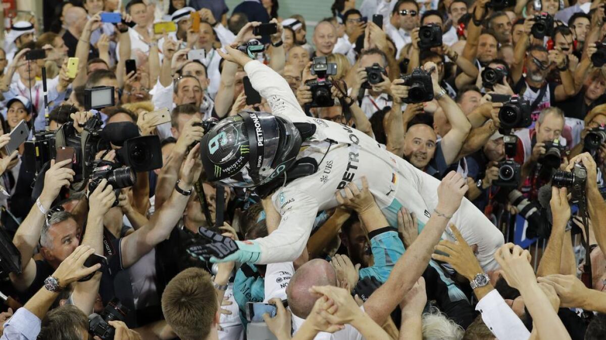 Abu Dhabi F1: Hamilton wins race; Rosberg world champion