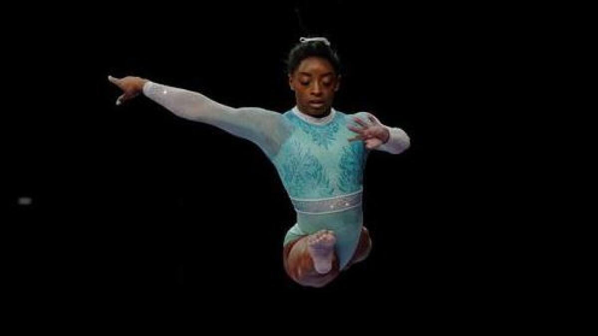 Gymnast Simone Biles was given the option of extending their sponsorship terms with Visa (Reuters)