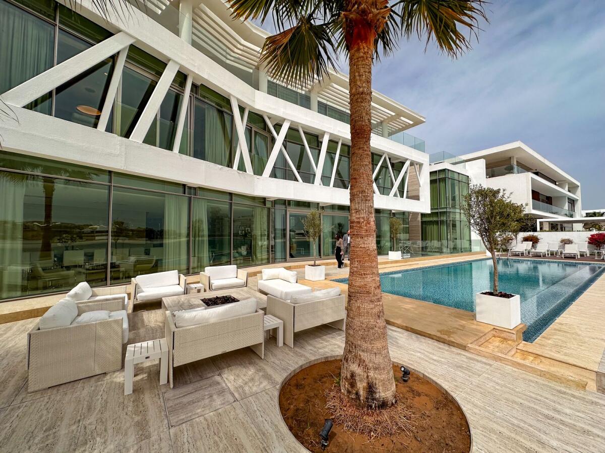 Rear view of the Dh200m mansion on Palm Jumeirah fronds in Dubai. Photo by Neeraj Murali.