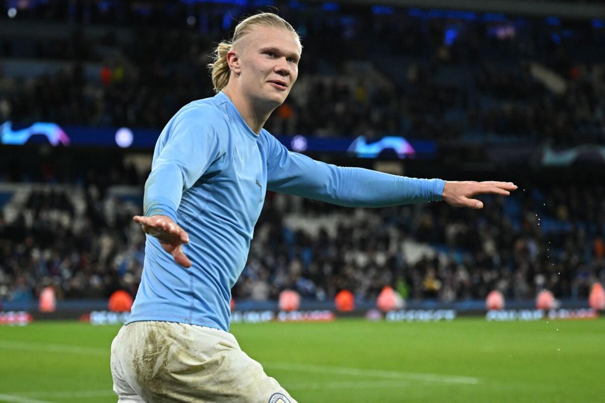 Manchester City's Norwegian striker Erling Haaland.  -- AFP