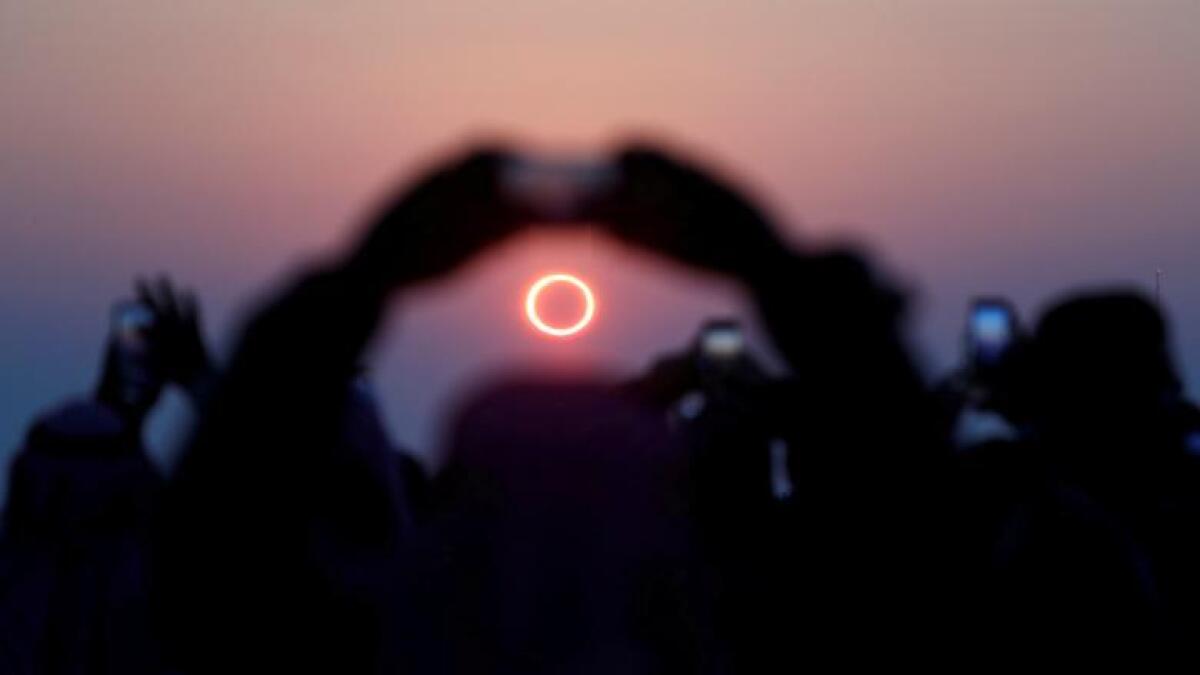  UAE, witness, partial solar eclipse, June 21