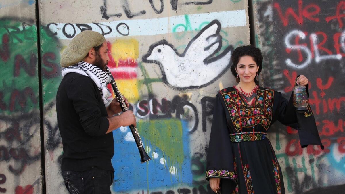 Dana Dajani filming for Love Letters from Palestine