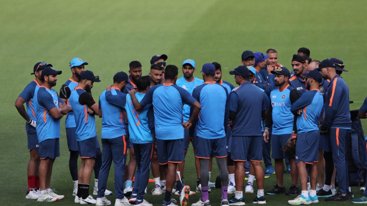 The Indian squad during a practice session. — BCCI