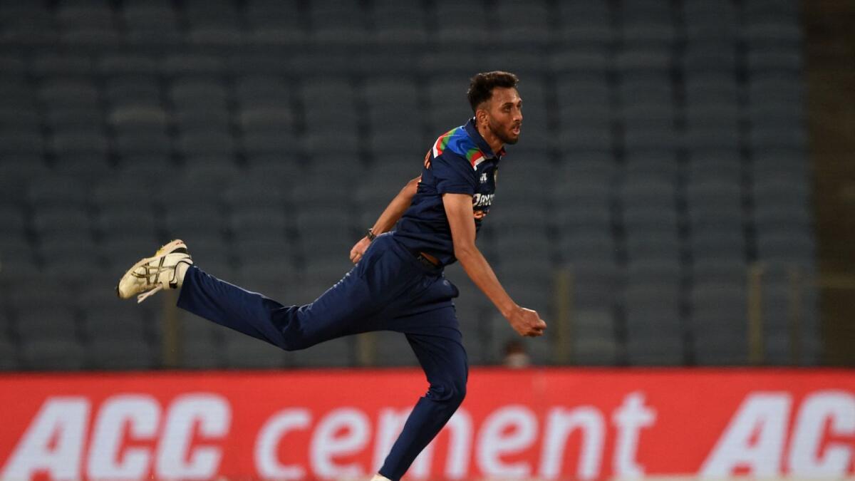 India's Prasidh made a sensational debut in international career. — AFP
