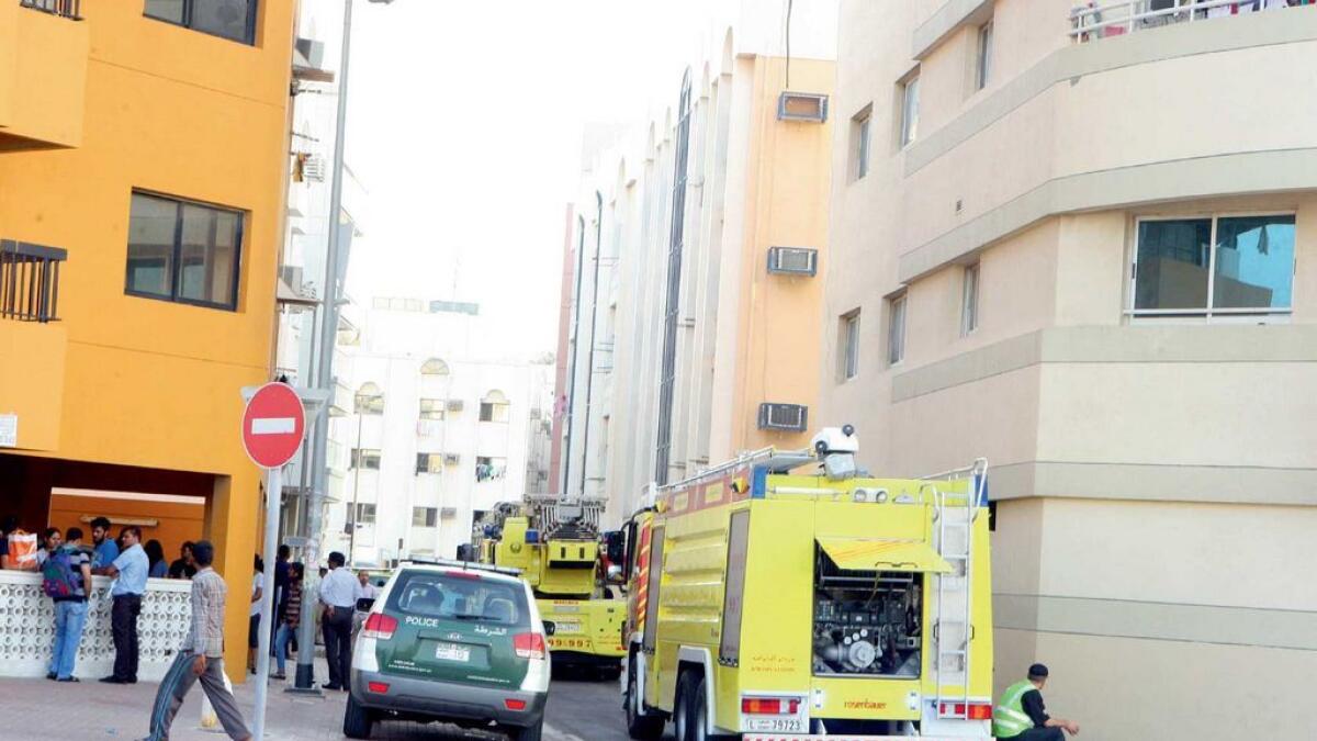 The fire happened in a residential building in Bur Dubai. 