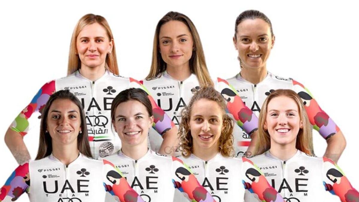 The seven member UAE Team ADQ. - Supplied Photo