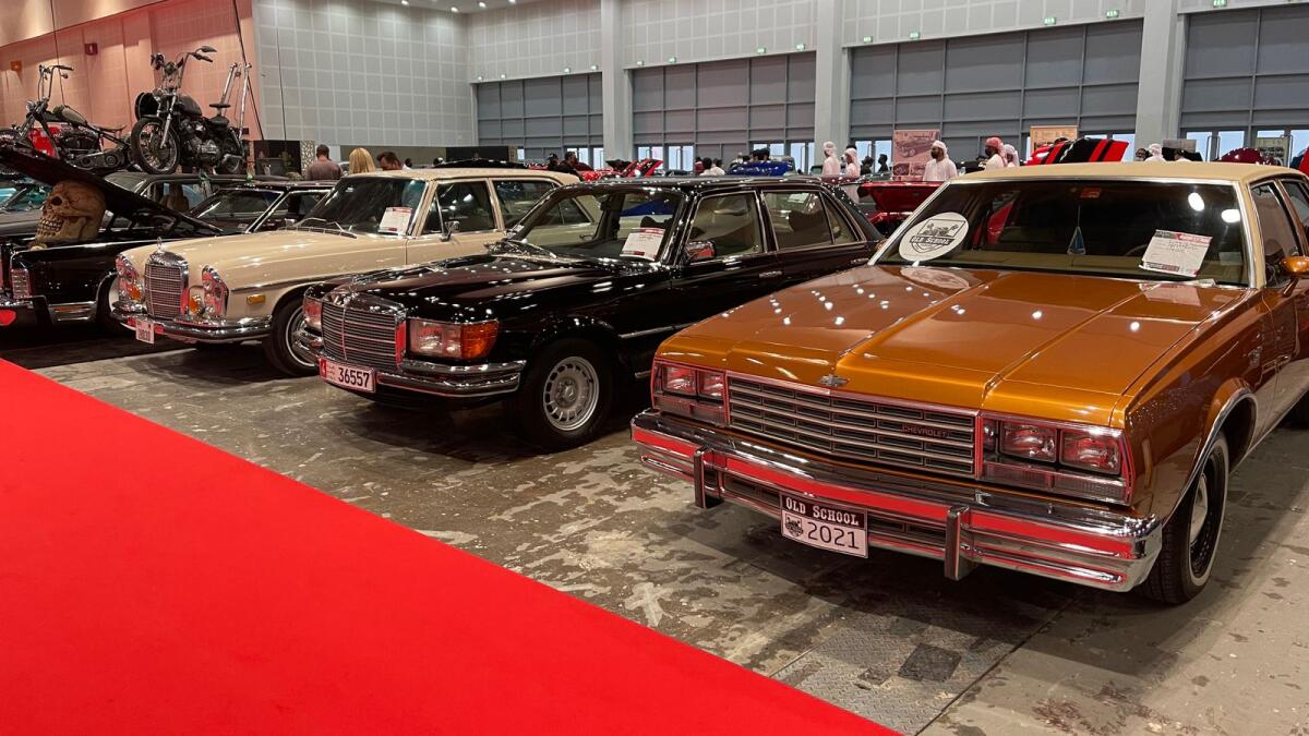 Vintage cars were an attraction at Custom Show Emirates at the Dubai World Trade Centre.