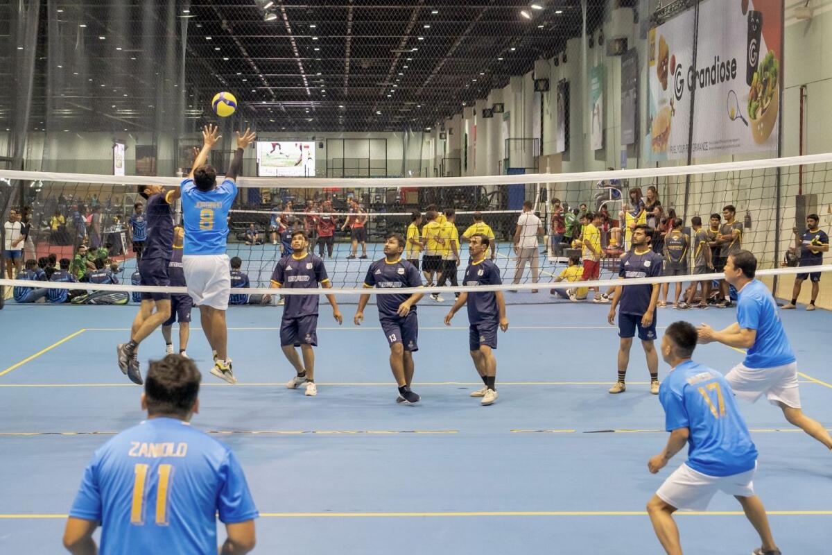 Action from the volleyball tournament at the Dubai Sports World in Dubai World Trade Cente. - Supplied Photo