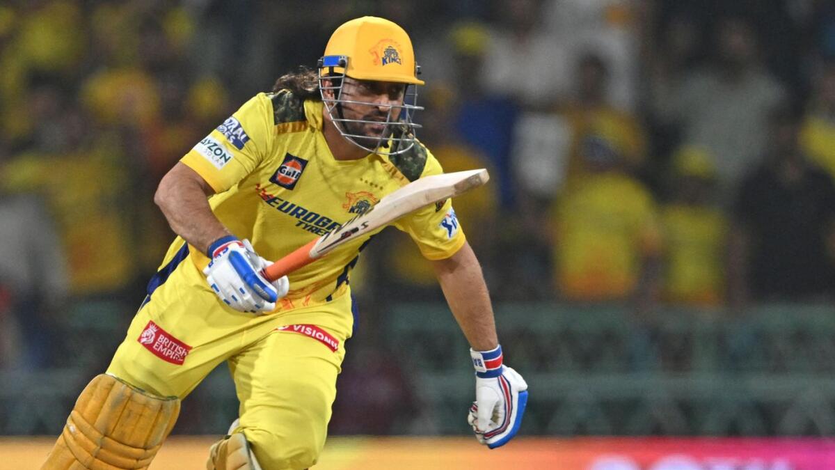 Chennai Super Kings' MS Dhoni rplayed a typically belligerent innings on Friday. - AFP