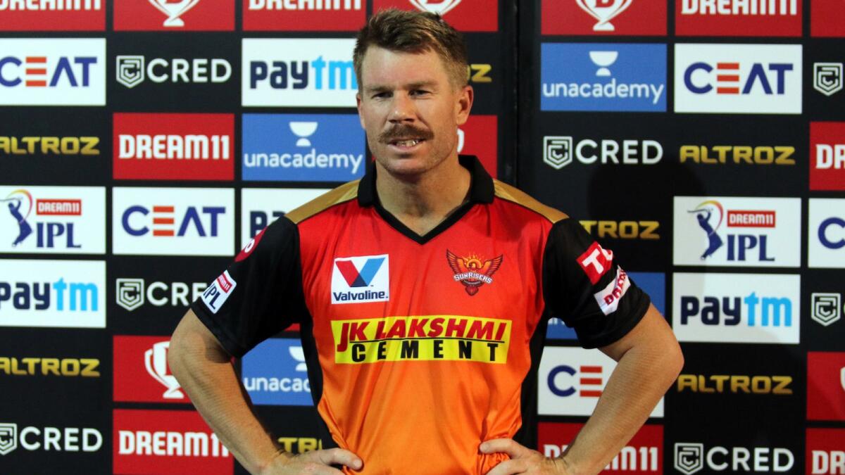 David Warner plays for the Sunrisers Hyderabad in the Indian Premier League. (BCCI)