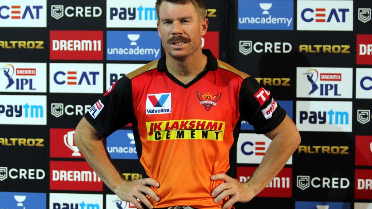 David Warner plays for the Sunrisers Hyderabad in the Indian Premier League. (BCCI)